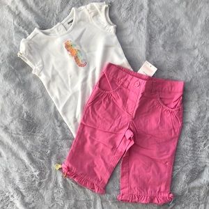 NWT Gymboree 3-6 Months Bodysuit Pants Seahorse